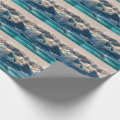 Alaska Walbeobachtung: Bootsausflug. Geschenkpapier (Ecke)