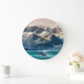 Alaska Walbeobachtung: Bootsausflug. Große Wanduhr (Zuhause)