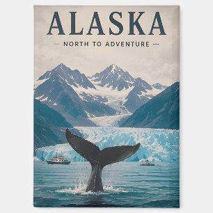 🌊 Alaska Walbeobachtung Gletscherküste 🐋 Magnet