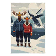 Alaska-Walbeobachtungs-Photobomb-Plakat