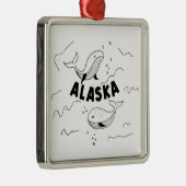 Alaska-Wale Ornament Aus Metall (Rechts)