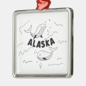 Alaska-Wale Ornament Aus Metall (Links)