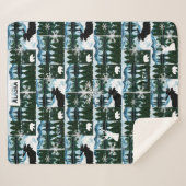 Alaska Wasserfarbenen Berge Landschaft Med Sherpadecke (Vorderseite (Horizontal))