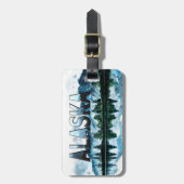 Alaska Wasserfarbengebirge Landschaft Gepäckanhänger (Vorderseite vertikal)