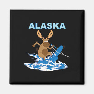 Alaska Wasserskiurlaub am Moose Lake  Magnet