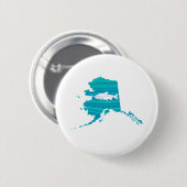 Alaska Wave Lachs Fischen Button (Vorne & Hinten)