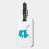 Alaska Wave Lachs Fischen Gepäckanhänger (Vorderseite vertikal)