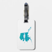 Alaska Wave Lachs Fischen Gepäckanhänger (Rückseite vertikal)