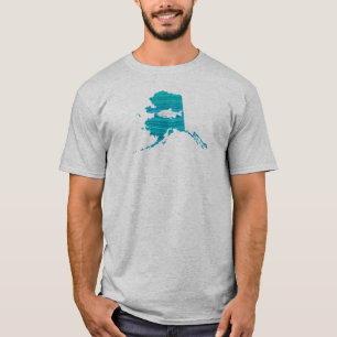 Alaska Wave Lachs Fischen T-Shirt