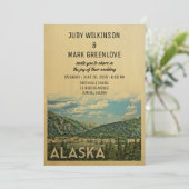 Alaska Wedding Einladung Vintag Mitte des Jahrhund (Stehend Vorderseite)