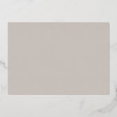 Alaska Wedding Save the Date Rose Gold Folieneinladung (Rückseite)