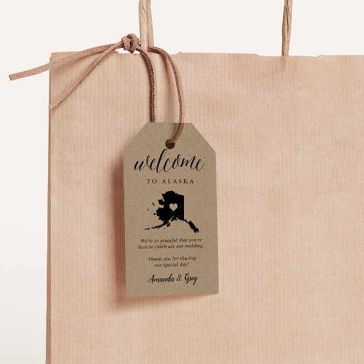Alaska Wedding Willkommensgeistlichkeit Geschenkanhänger
