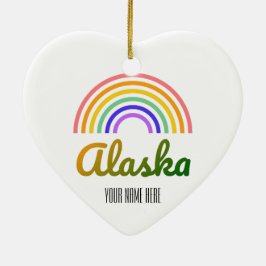 Alaska - Weihnachten - Personalisiert Keramik Ornament