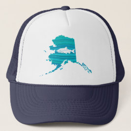 Alaska-Wellen-Lachsfischen Truckerkappe