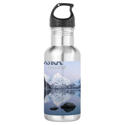 Alaska Weltfrieden Edelstahlflasche (Vorderseite)