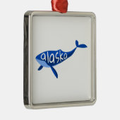 Alaska Whale Ornament Aus Metall (Rechts)