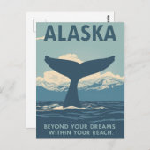 Alaska Whale Tail Adventure Postkarte (Vorne/Hinten)