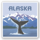 Alaska | Whale Tale Aufkleber (Vorderseite)