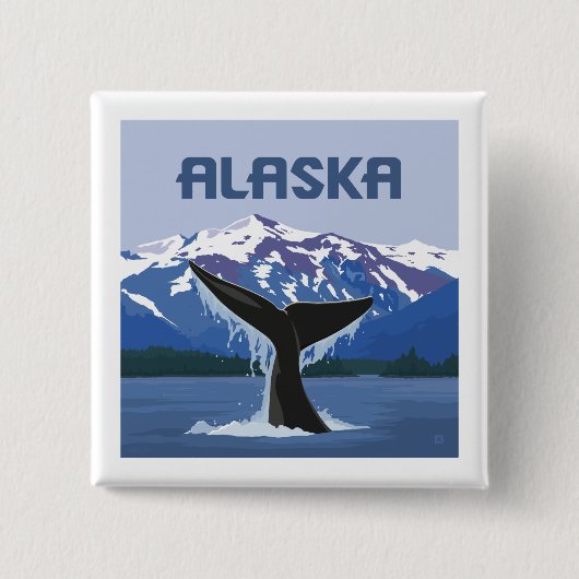 Alaska | Whale Tale Button (Vorderseite)