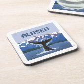 Alaska | Whale Tale Getränkeuntersetzer (Linke Seite)