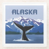 Alaska | Whale Tale Glasuntersetzer (Vorderseite)