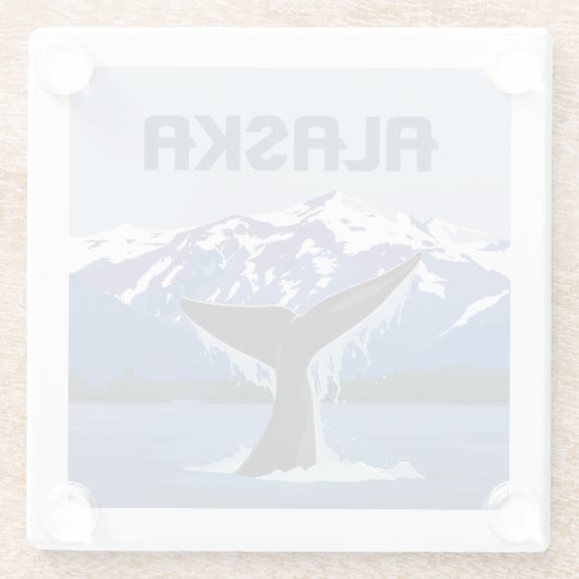 Alaska | Whale Tale Glasuntersetzer (Rückseite)