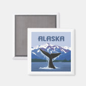 Alaska | Whale Tale Magnet (Vorderseite/Rückseite)