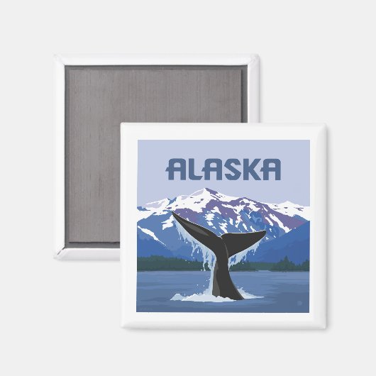 Alaska | Whale Tale Magnet (Vorderseite/Rückseite)