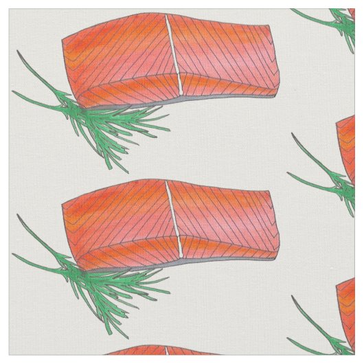 ALASKA Wild Alaskan Lachs Fischfilet Meeresfrüchte Stoff (Nahaufnahme)