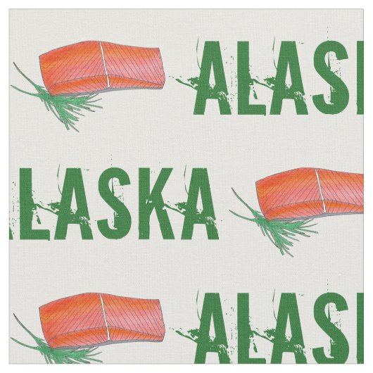 ALASKA Wild Alaskan Lachs Fischfilet Meeresfrüchte Stoff (Nahaufnahme)