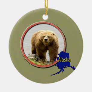 Alaska-wild lebende Tiere Keramik Ornament