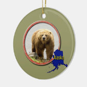 Alaska-wild lebende Tiere Keramik Ornament (Links)