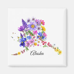 Alaska Wildblumen Magnet