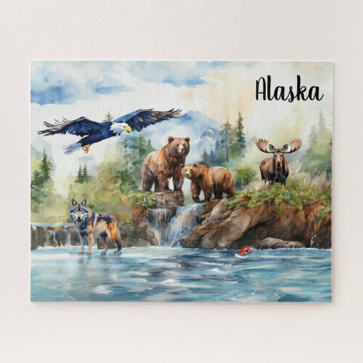 Alaska Wildlife Collage Puzzle (Horizontal)