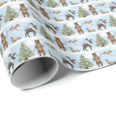 Alaska Wildlife Holiday Wrapping Paper Geschenkpapier (Rolleneckpunkt)