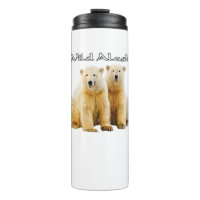 Alaska Wildlife Polar Bears Thermol Tumbler