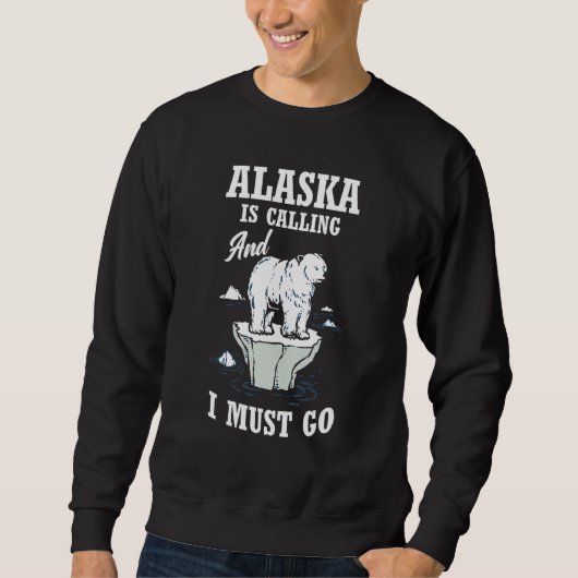 Alaska Winter Berg Alaska Ruft Alaska Sweatshirt (Vorderseite)