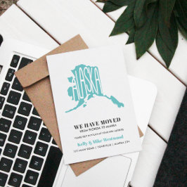 ALASKA Wir haben neue Adresse Neue Zuhause verscho Postkarte