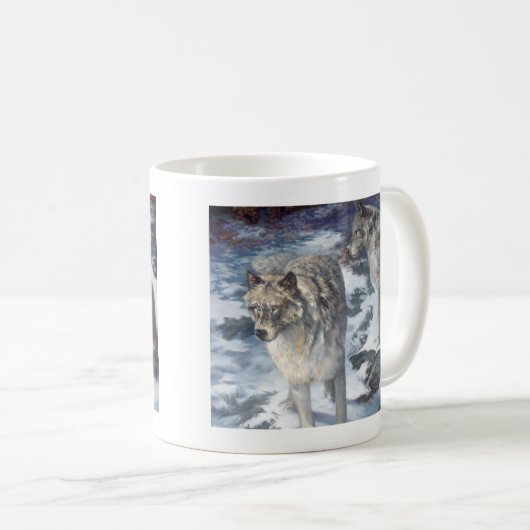 Alaska Wolf Pair während der Tasse (VorderseiteRechts)