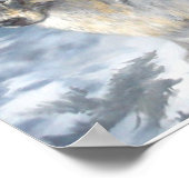 Alaska Wolf Pair während des Winterposters Poster (Ecke)