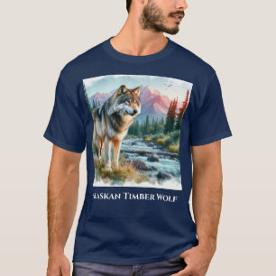 Alaska-Wolf-Wildlife-T-Shirt aus Timber T-Shirt