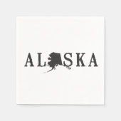 Alaska Word Art Paper Party Napkins Serviette (Vorderseite)
