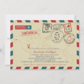 Alaska World Traveller Airmail | Brautparty Einladung (Vorderseite)