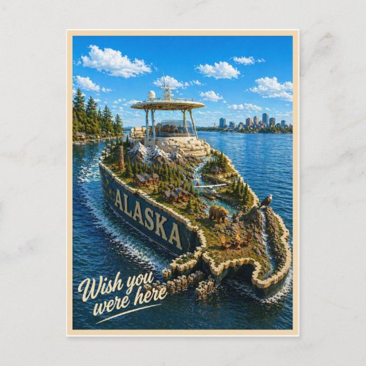 Alaska | Wünschte, du wärst hier | State-Serie Postkarte (Vorderseite)