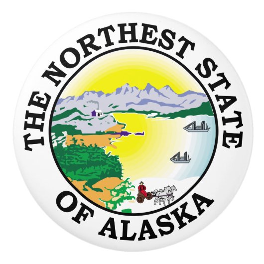 Alaska-Zeichen Keramikknauf (Vorderseite)