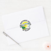 Alaska-Zeichen Runder Aufkleber (Umschlag)