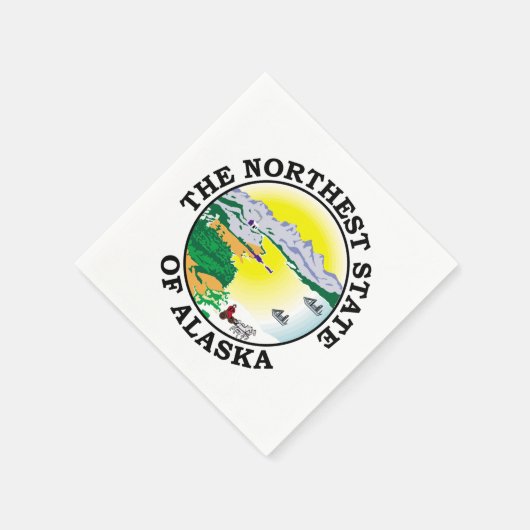 Alaska-Zeichen Serviette (Ecke)