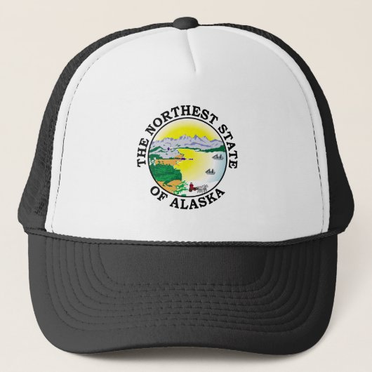 Alaska-Zeichen Truckerkappe (Vorderseite)