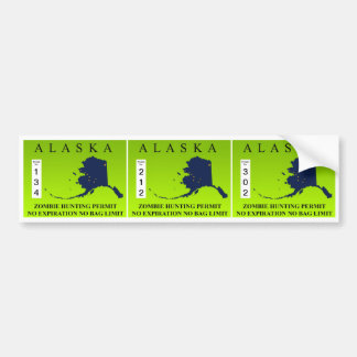 Alaska-Zombie-Jagd-Erlaubnis Autoaufkleber