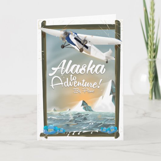 Alaska zu Abenteuer! Feiertagskarte (Vorderseite)